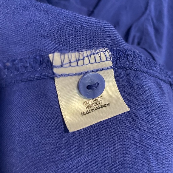 Indigo button up blouse - Picture 6 of 6